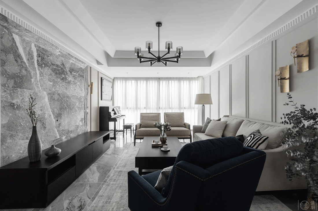 客廳沙發(fā)裝修效果圖一見鐘情，再見傾心現(xiàn)代簡(jiǎn)約客廳設(shè)計(jì)圖片賞析