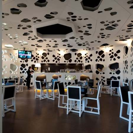 咖啡店裝修效果圖 來自葡萄牙的幾何藝術(shù)空間