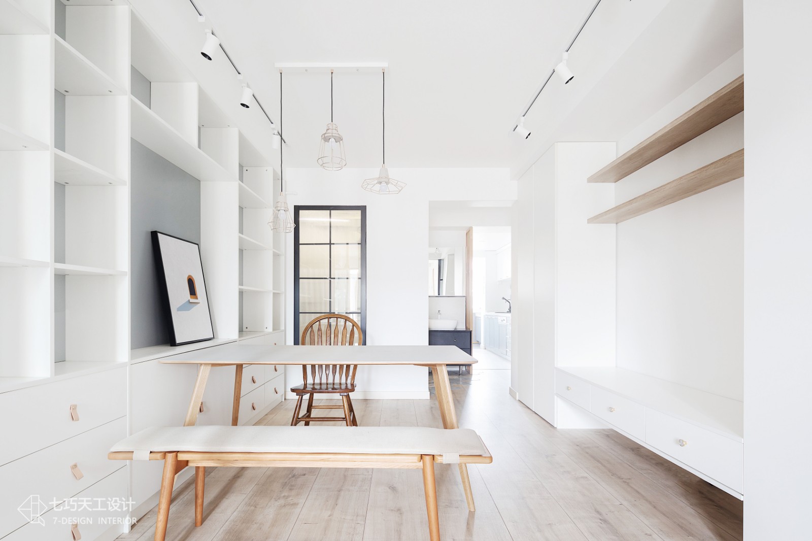 客廳木地板裝修效果圖52㎡極致改造，全屋只留8件家現(xiàn)代簡(jiǎn)約客廳設(shè)計(jì)圖片賞析