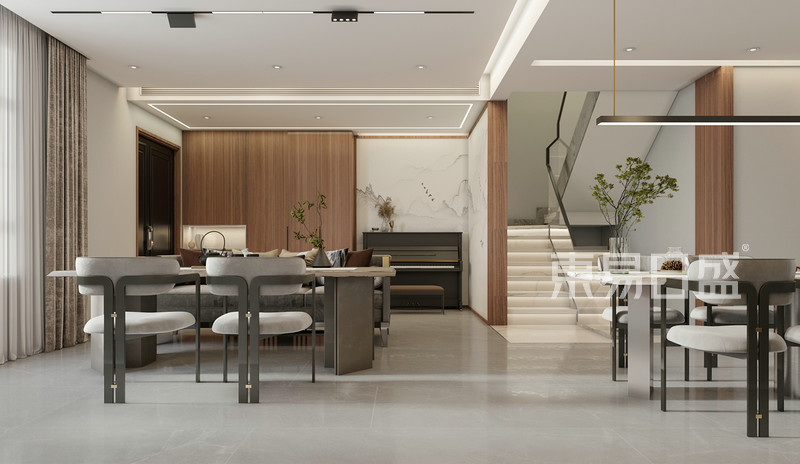 西山林語260平米現(xiàn)代中式風格裝修效果圖