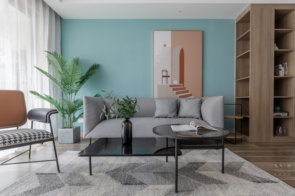 客廳沙發(fā)裝修效果圖四時風景，比不過家里的澄澈溫柔北歐極簡客廳設計圖片賞析