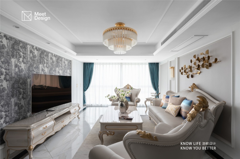 客廳窗簾裝修效果圖優(yōu)雅歐式，帶你探秘融化在奶油里歐式豪華客廳設(shè)計(jì)圖片賞析