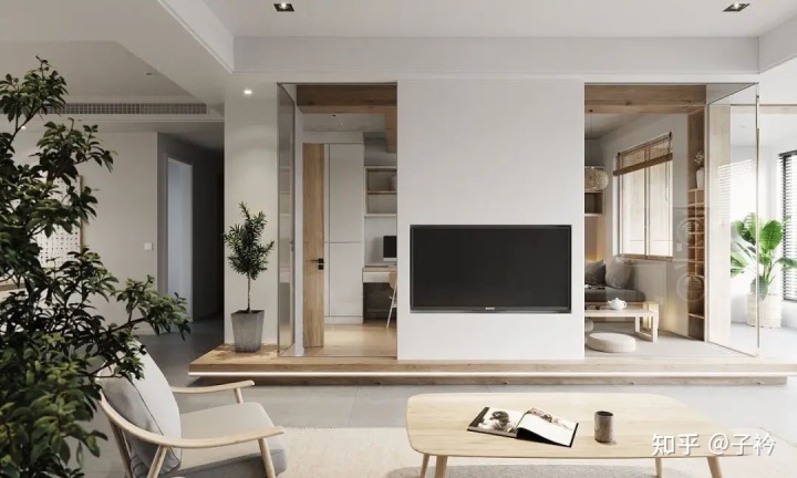 客廳墻三米六買多大電視_客廳電視墻裝修設(shè)計(jì)_新中式客廳電視背墻墻