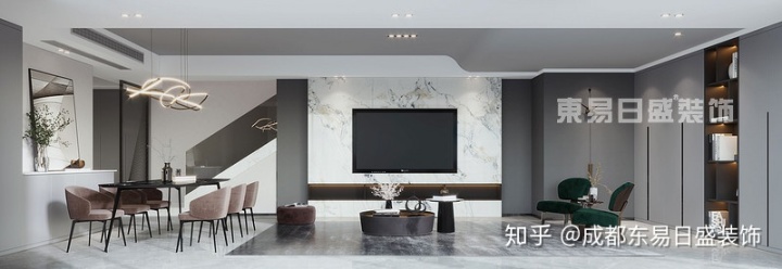 152平躍層輕奢風(fēng)格裝修效果圖，成都裝修公司推薦案例