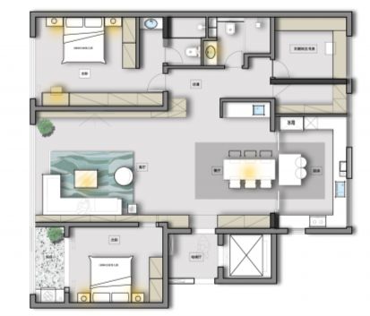 武漢180㎡現(xiàn)代極簡風室內裝修，你看這個實景還原了幾分效果圖？