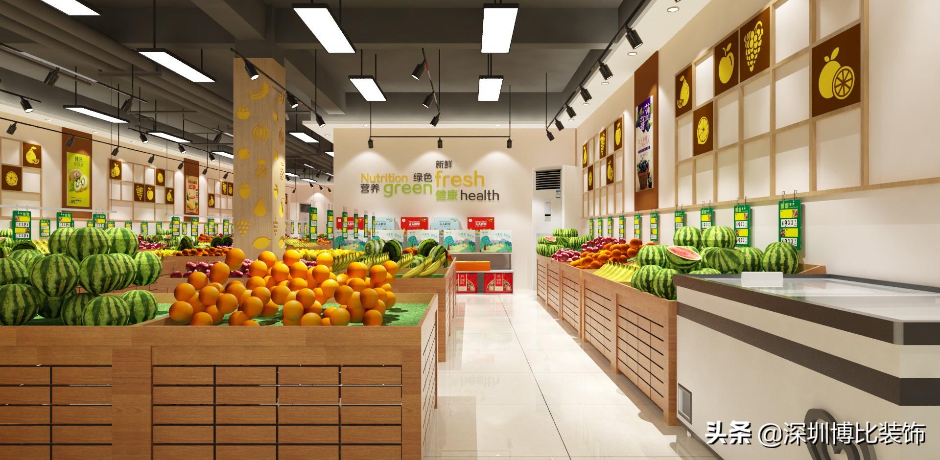水果超市裝修圖片_復古藏店裝修圖片_水果店裝修圖片
